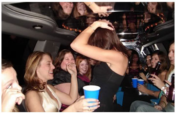girls on party limo